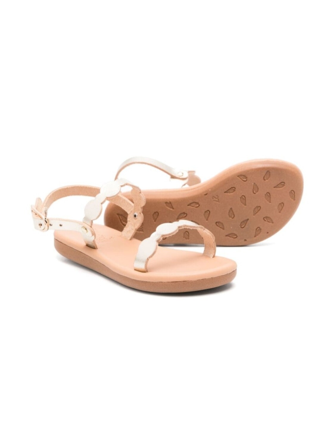 Кожаные сандалии с открытым носком ANCIENT GREEK SANDALS KIDS, золотистый — фото 2