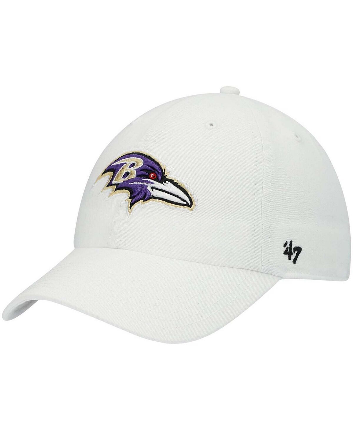 

Мужская белая регулируемая шапка Baltimore Ravens Clean Up '47 Brand