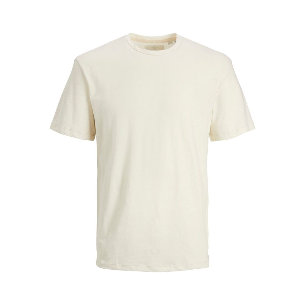 

Футболка из хлопка кремового цвета Jack & Jones