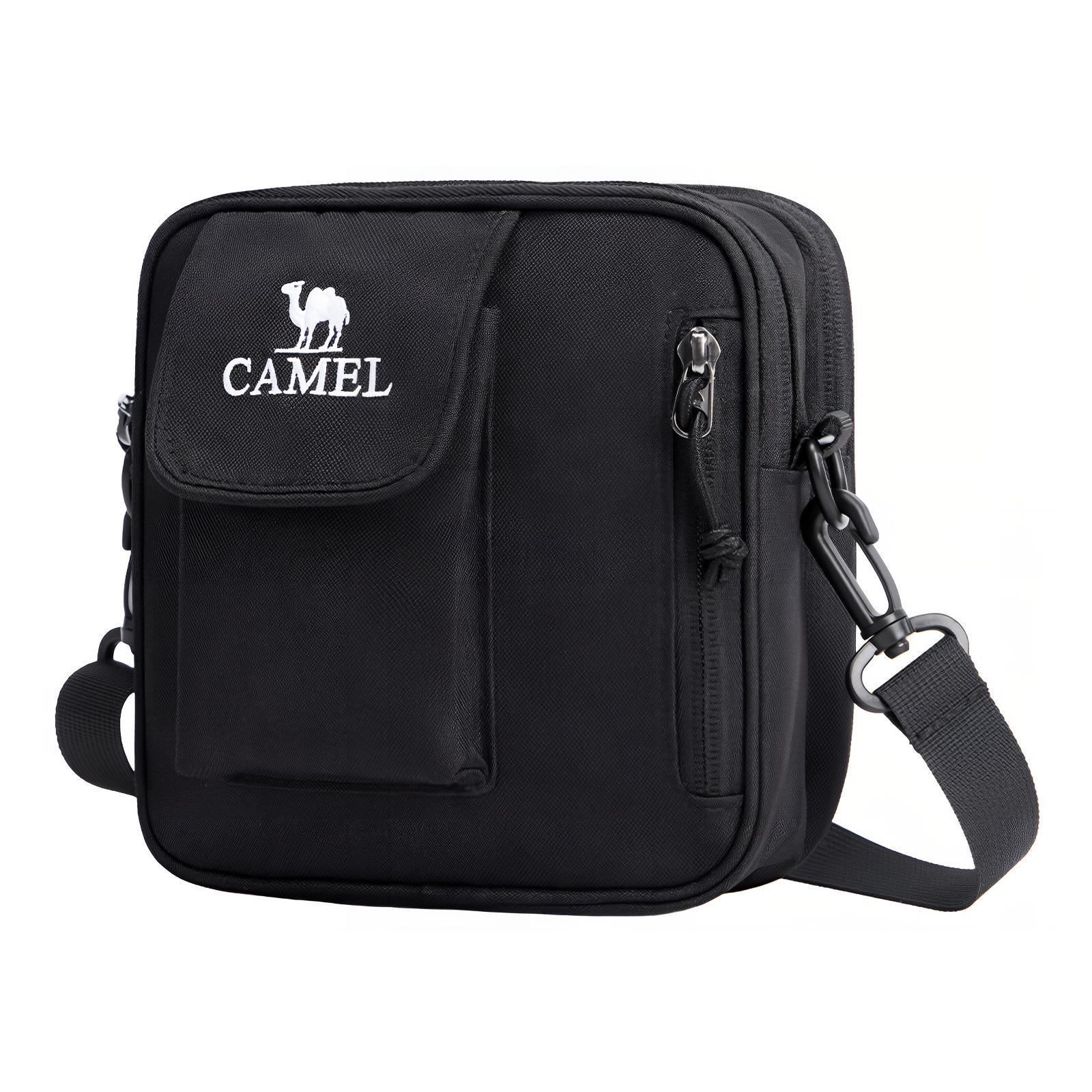 

CAMEL Примерно 11-литровая кроссбоди-сумка Oxford Black/Coconut Shell унисекс