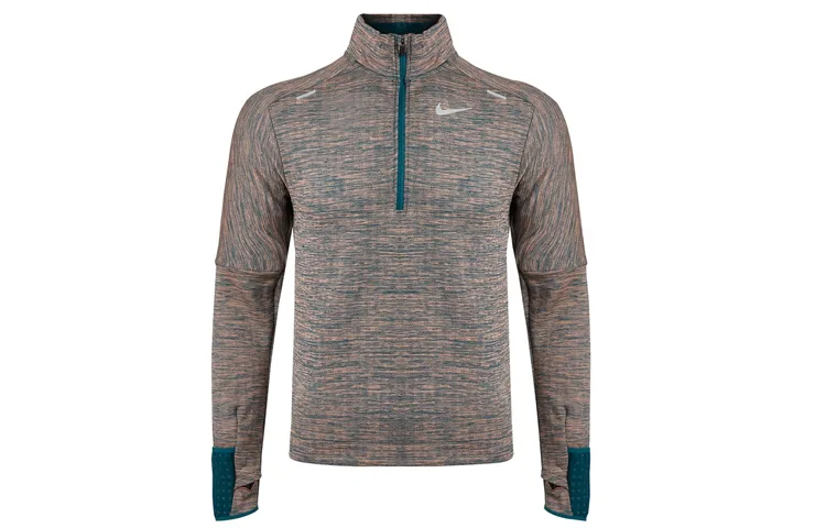 Nike Dri Fit свитшот мужской темно-бирюзовый Stand Collar Moderate Regular