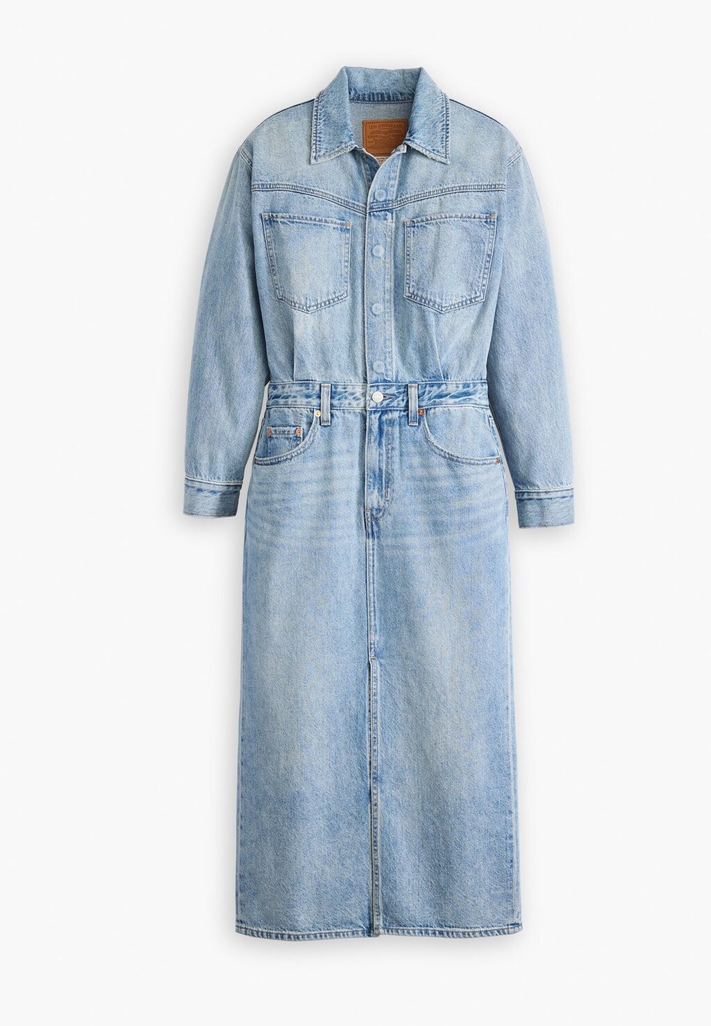 Джинсовое платье WESTERN MIDI DRESS Levi's, светло-голубой деним — фото 4
