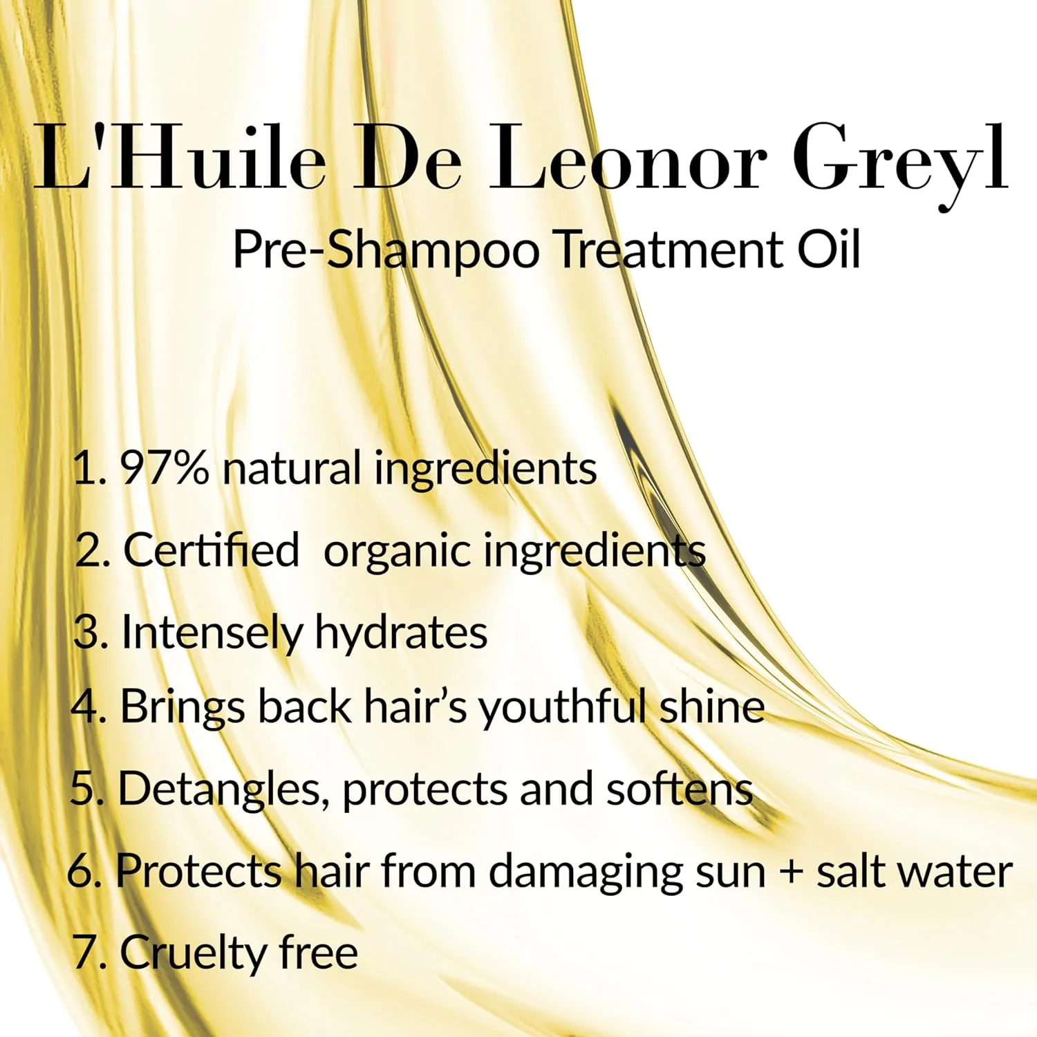 Leonor Greyl L'Huile Pre-Shampoo Treatment for Hair | Масло для сухих волос, защита от солнца и воды, 3,2 жидких унции, произведено во Франции 94,6 мл (1 шт.) — фото 2