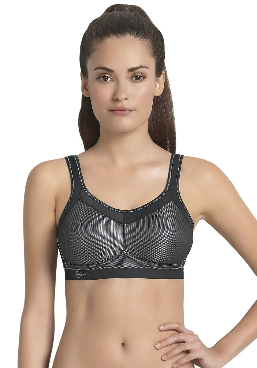 

Спортивный бюстгальтер Anita Active "Sports bra Momentum", чашка C-G, бесшовные чашки, максимальная поддержка, черный