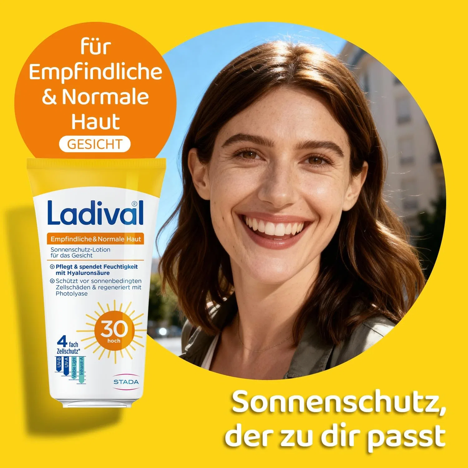 Солнцезащитный лосьон для лица Ladival SPF 30 для чувствительной и нормальной кожи ‎Stada — фото 3