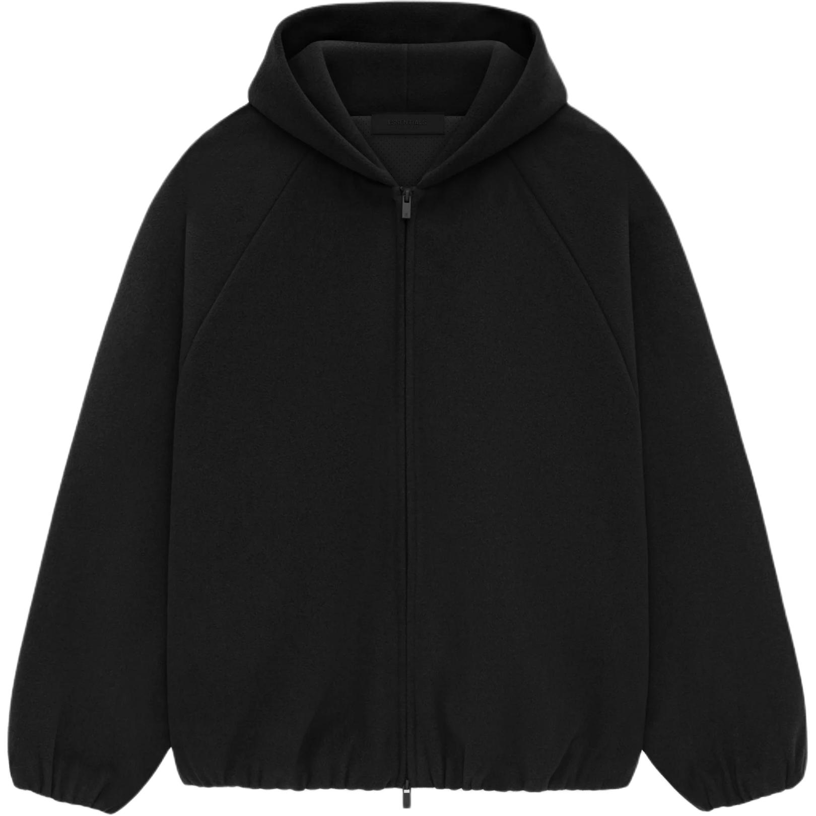 Утепленный худи-бомбер Fear Of God Essentials, цвет Метеоритный черный/черный — фото 3