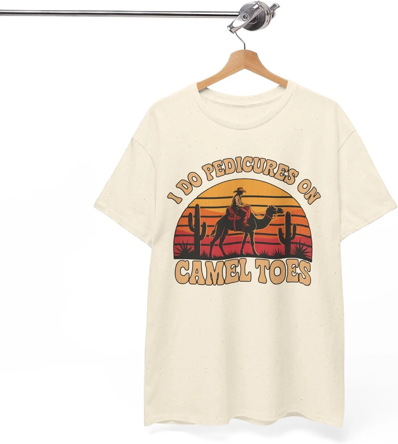 GENERIC Футболка I Do Pedicures on Camel Toes, провокационная футболка, неловкий мем 90-х винтажный бутлег — фото 4