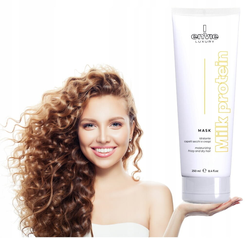 Envie Luxury Mask Milk Protein, Увлажняющая молочная маска для вьющихся сухих волос, 250мл — фото 2