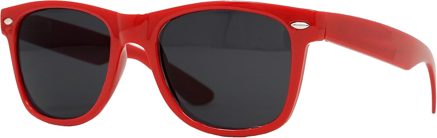 

Стильные поляризованные солнцезащитные очки Funky Junque в стиле ретро — защита от УФ-излучения, классические очки унисекс — для девичника, однотонные, в выгодных комплектах, Solid - Red