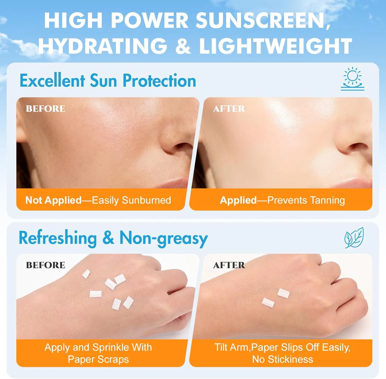 Солнцезащитный крем SPF 50 KONEUK, 30 пакетиков по 0.1 унции, для лица и тела — фото 4