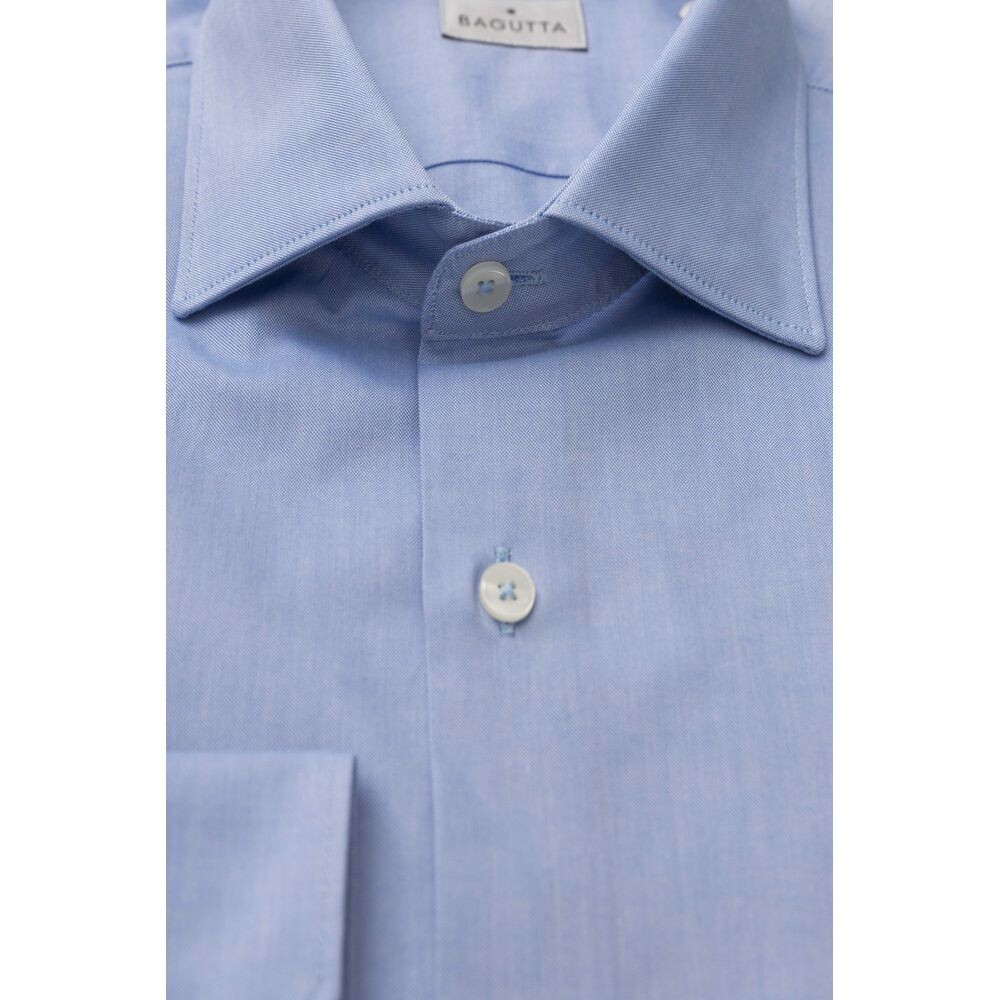 

Синяя хлопковая мужская рубашка Bagutta, цвет Light Blue