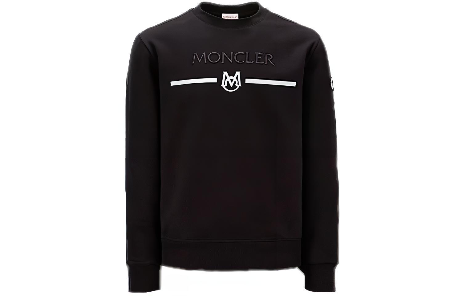 

Логотип Матовый Монограмма Акценты Свитшот Moncler, Черный