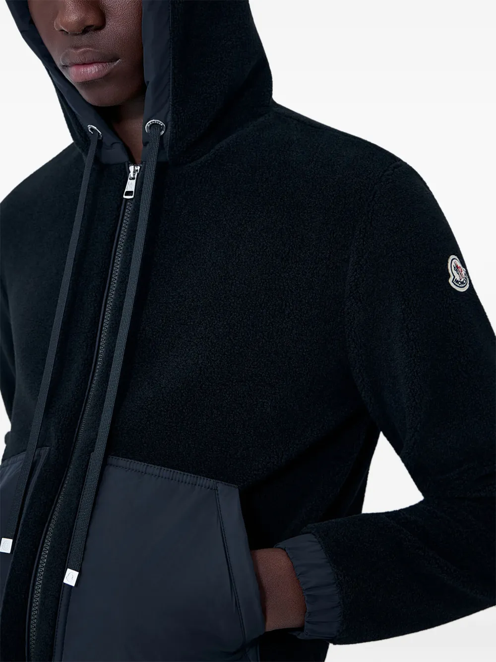 Толстовка на молнии с логотипом Moncler, черный — фото 4