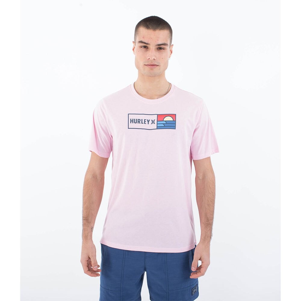 

Футболка с коротким рукавом Hurley Everyday Box Waves, розовый