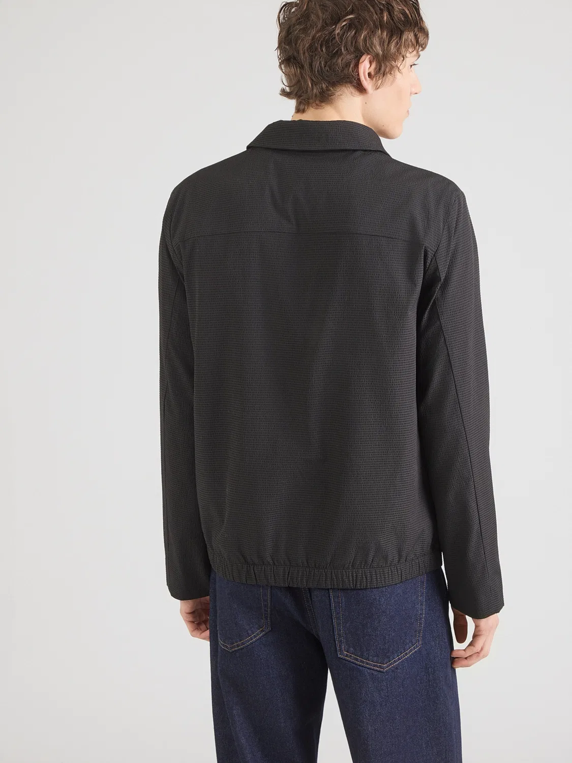 Куртка Calvin Klein Between-Season Jacket Seersucker черного цвета — фото 3
