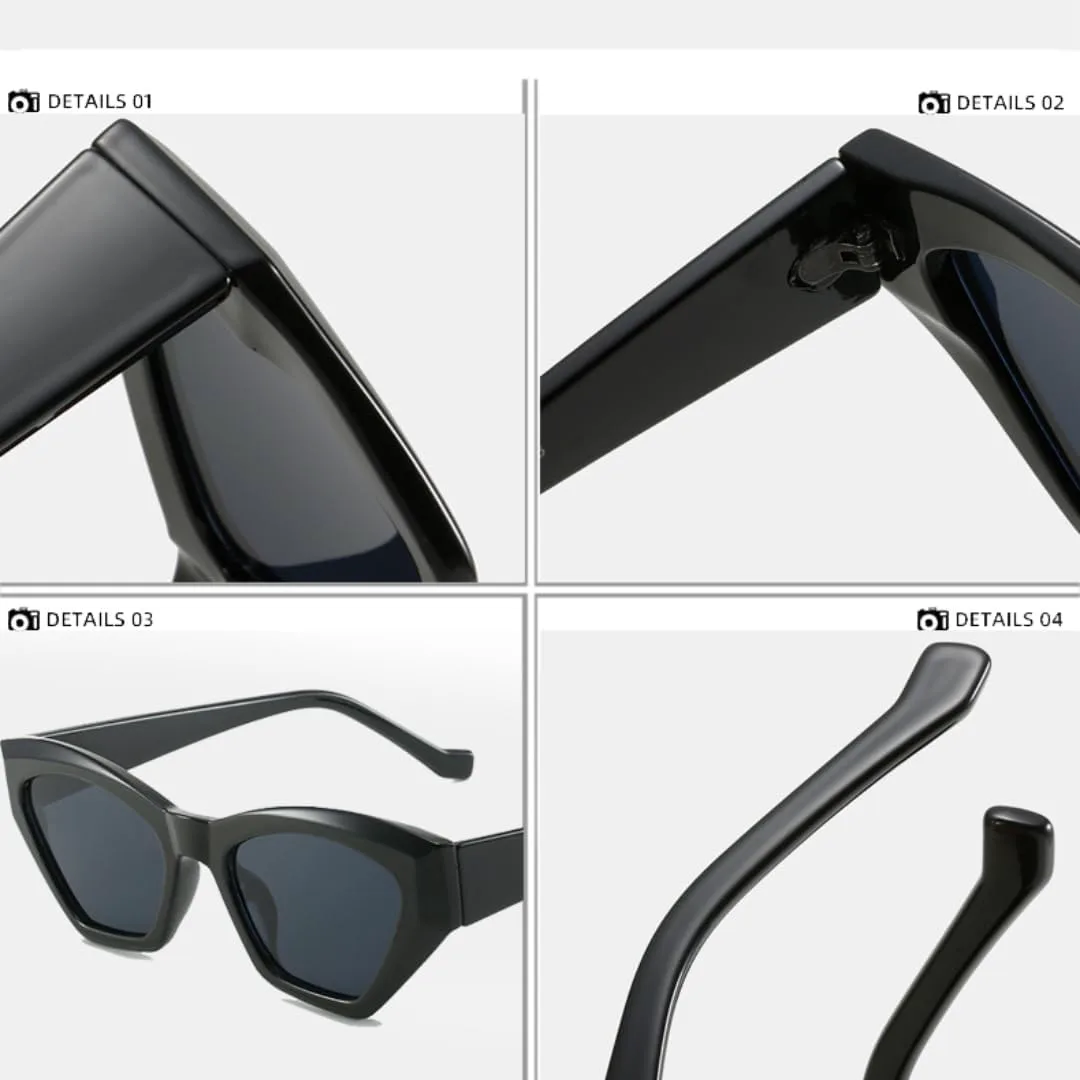 

Винтажные солнцезащитные очки «кошачий глаз» для женщин, модные солнцезащитные очки в стиле ретро, ​​очки с защитой от УФ-излучения UV400 SZVVBKK, C7white-black