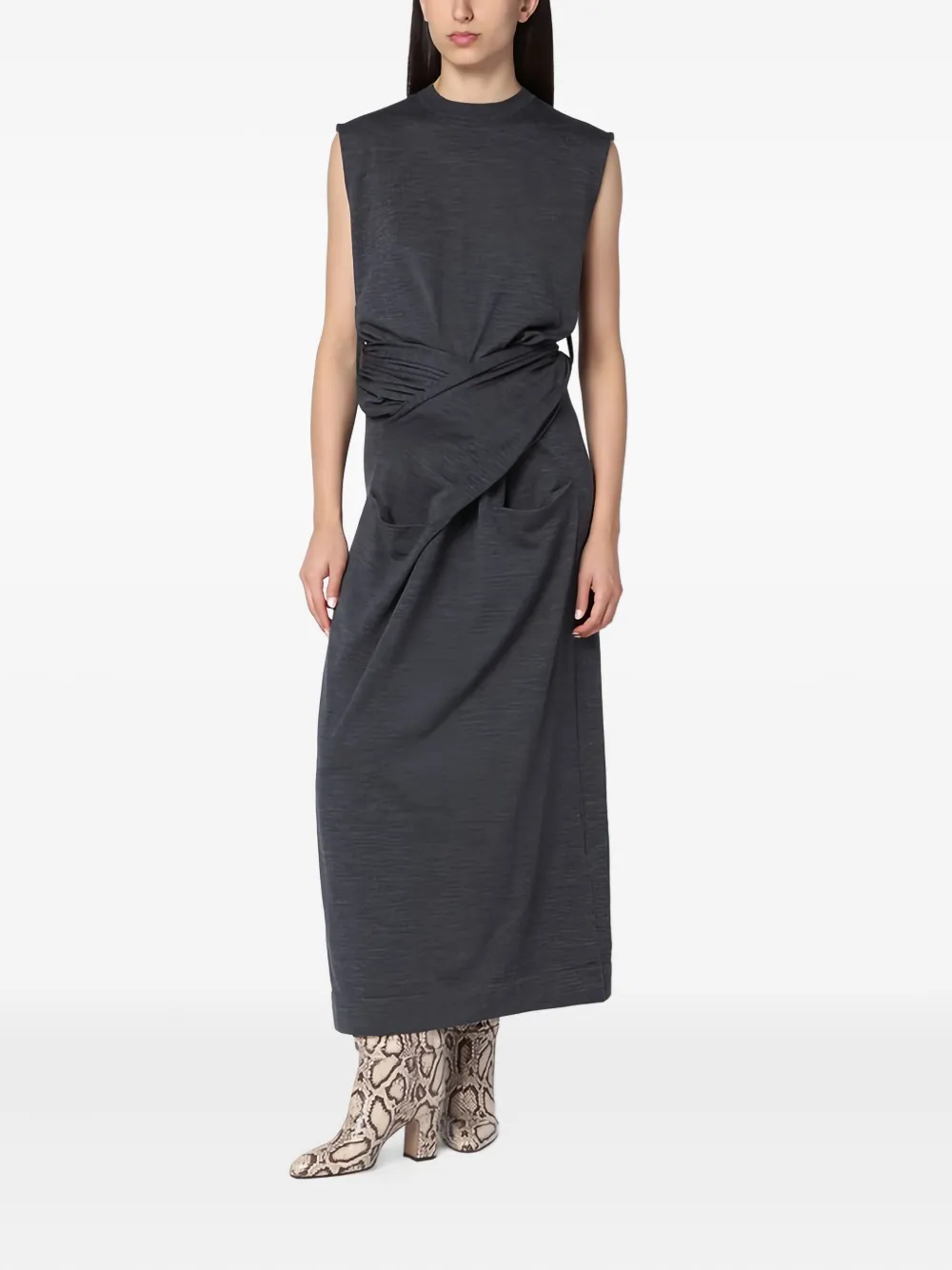 

Платье с запахом JIL SANDER, серый