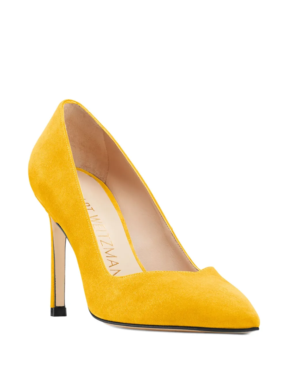 Туфли-лодочки Anny на каблуке 105 мм Stuart Weitzman, желтый — фото 2