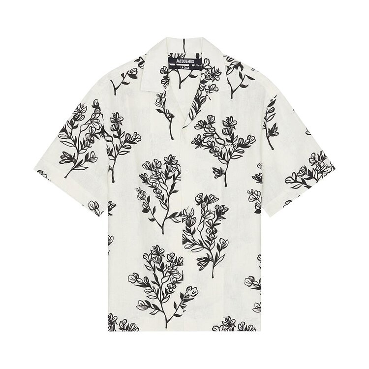 

Рубашка Jacquemus La Chemise Jean Bowling Shirt, цвет Print Black Flowers