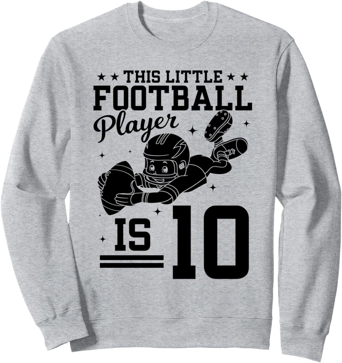 

Футболка с надписью «10-летний футболист» - футболка к 10-летию 10Th Birthday Party Football Player, серый