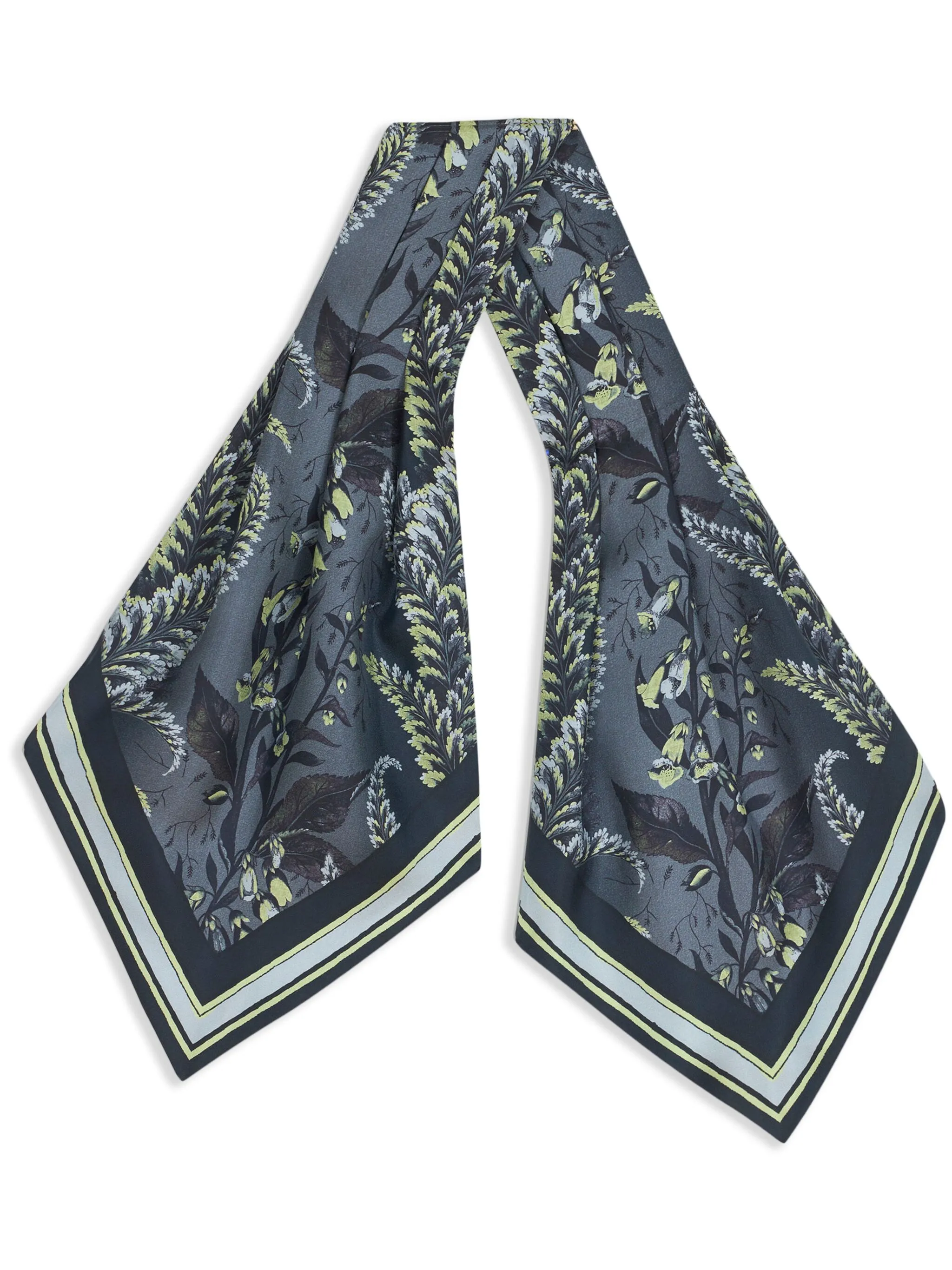 

Шелковый платок с цветочным принтом Etro, черный