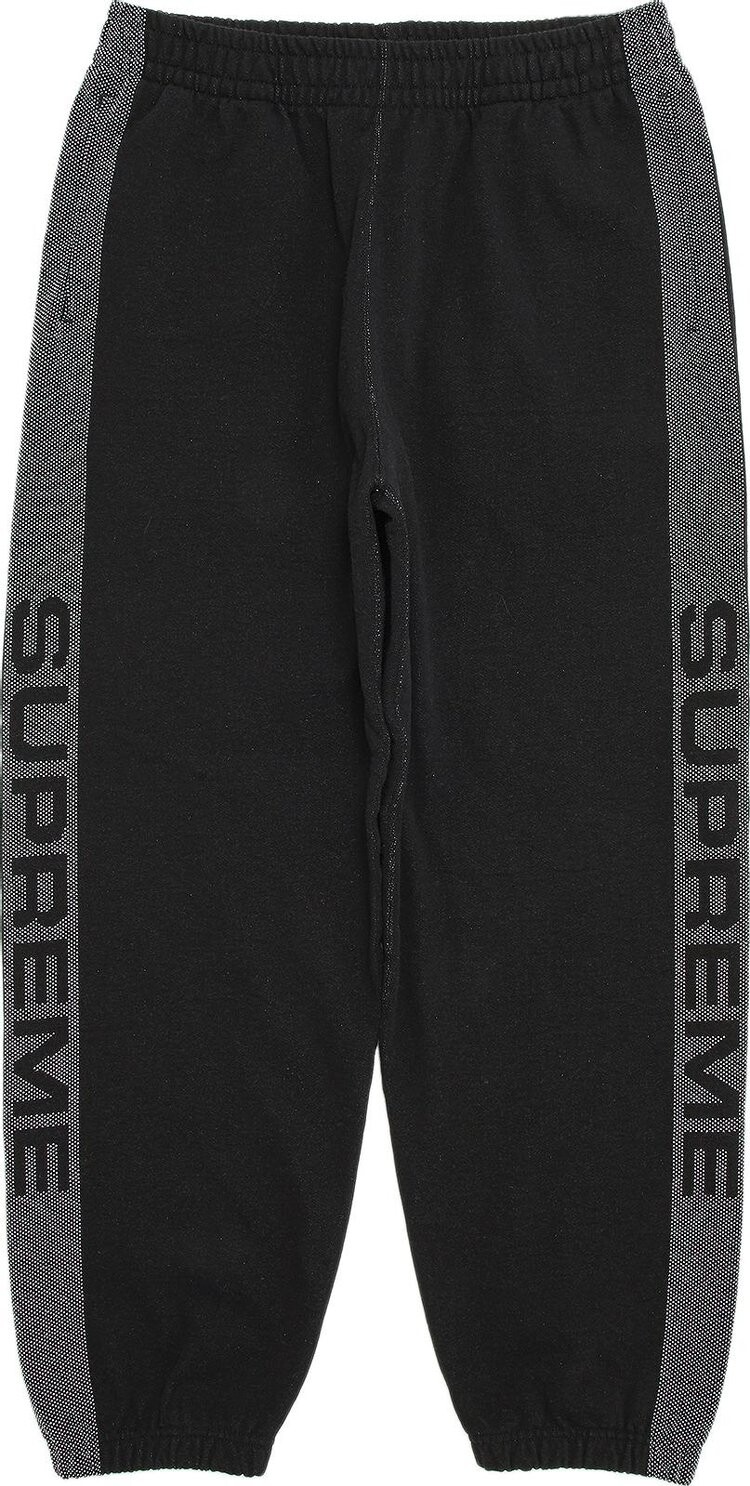 

Спортивные брюки Supreme Jacquard Stripe 'Black', черный