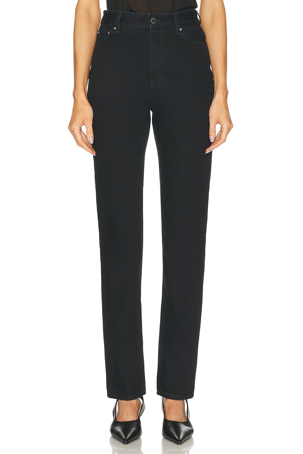 

Высокие узкие брюки Toteme, Black