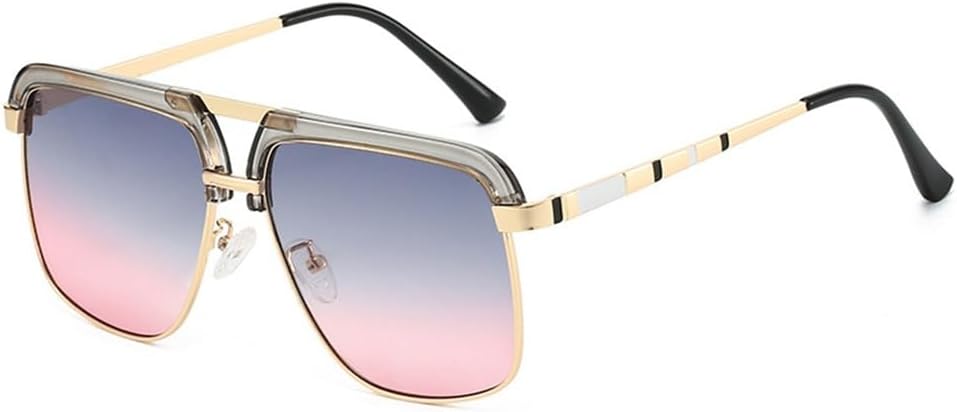 

Солнцезащитные очки овальной формы с градиентным переходом цвета черепаховой панцири, ретро-стиль, тонкая оправа, универсальные солнцезащитные очки для мужчин с защитой от УФ-излучения UV40 KTUCN, Grey Pink