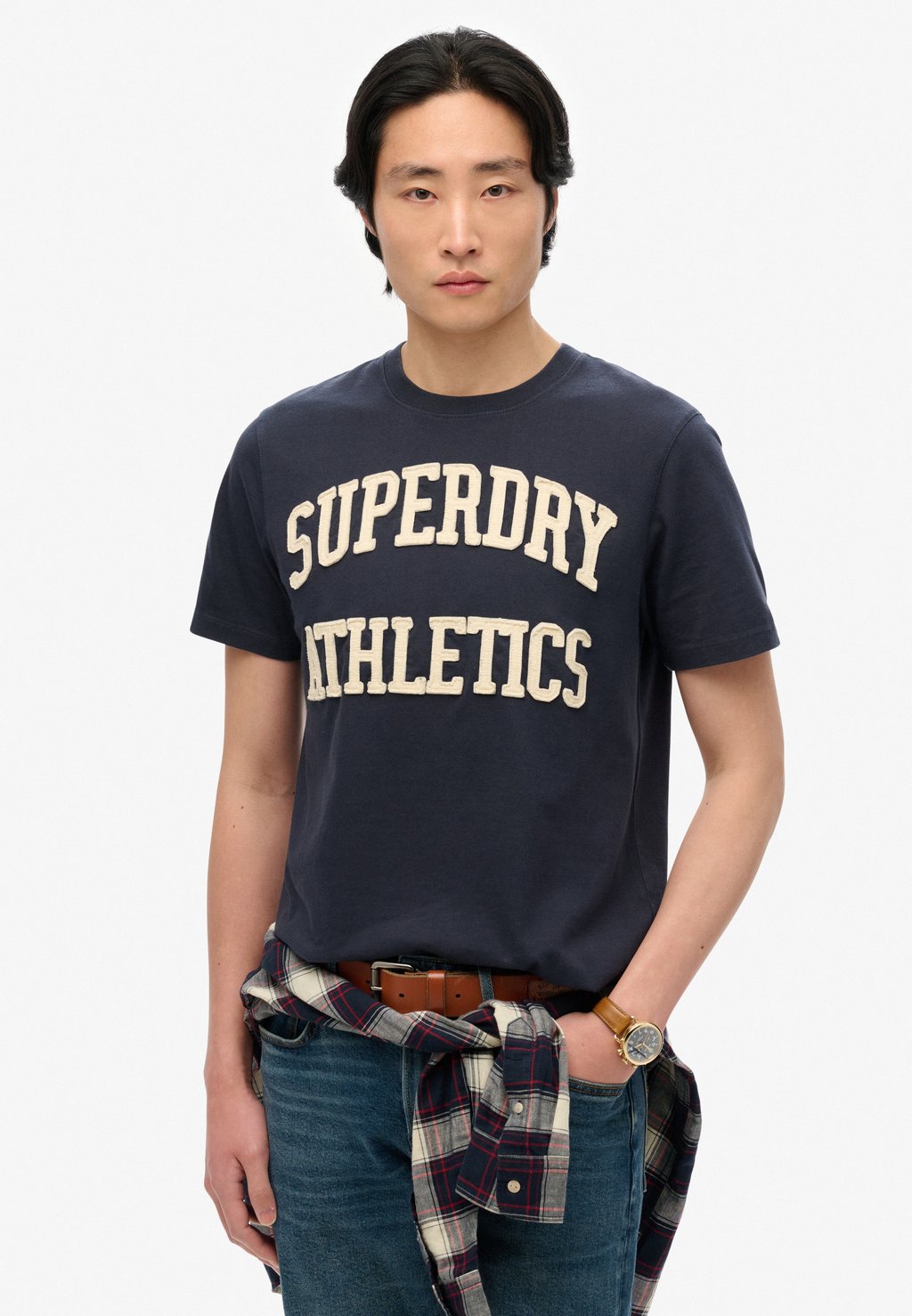 

Футболка с принтом VINTAGE ATHLETIC Superdry, синий
