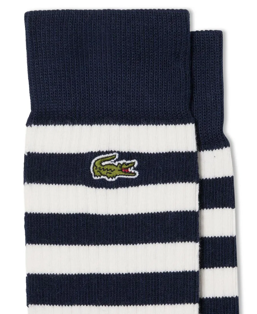 Мужские стильные носки средней высоты, комплект из 2 пар Lacoste, синий/темно-синий — фото 3