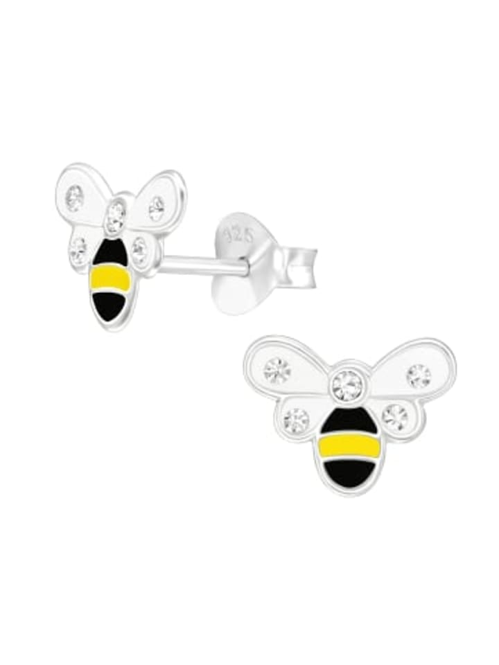 

Alexander York Белые серьги-гвоздики с кристаллами BEE из серебра 925 пробы, комплект из 2 штук