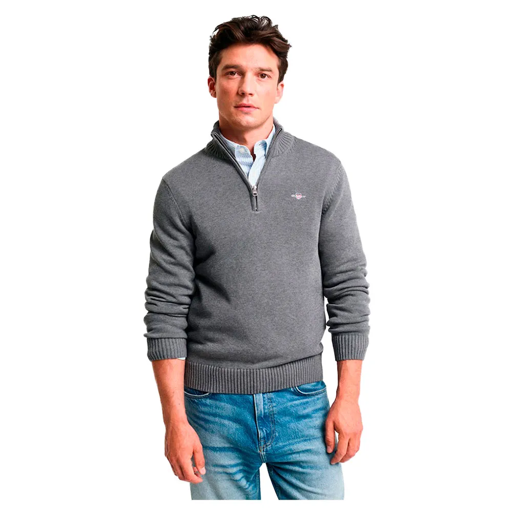 

Свитер Gant Casual half zip, серый