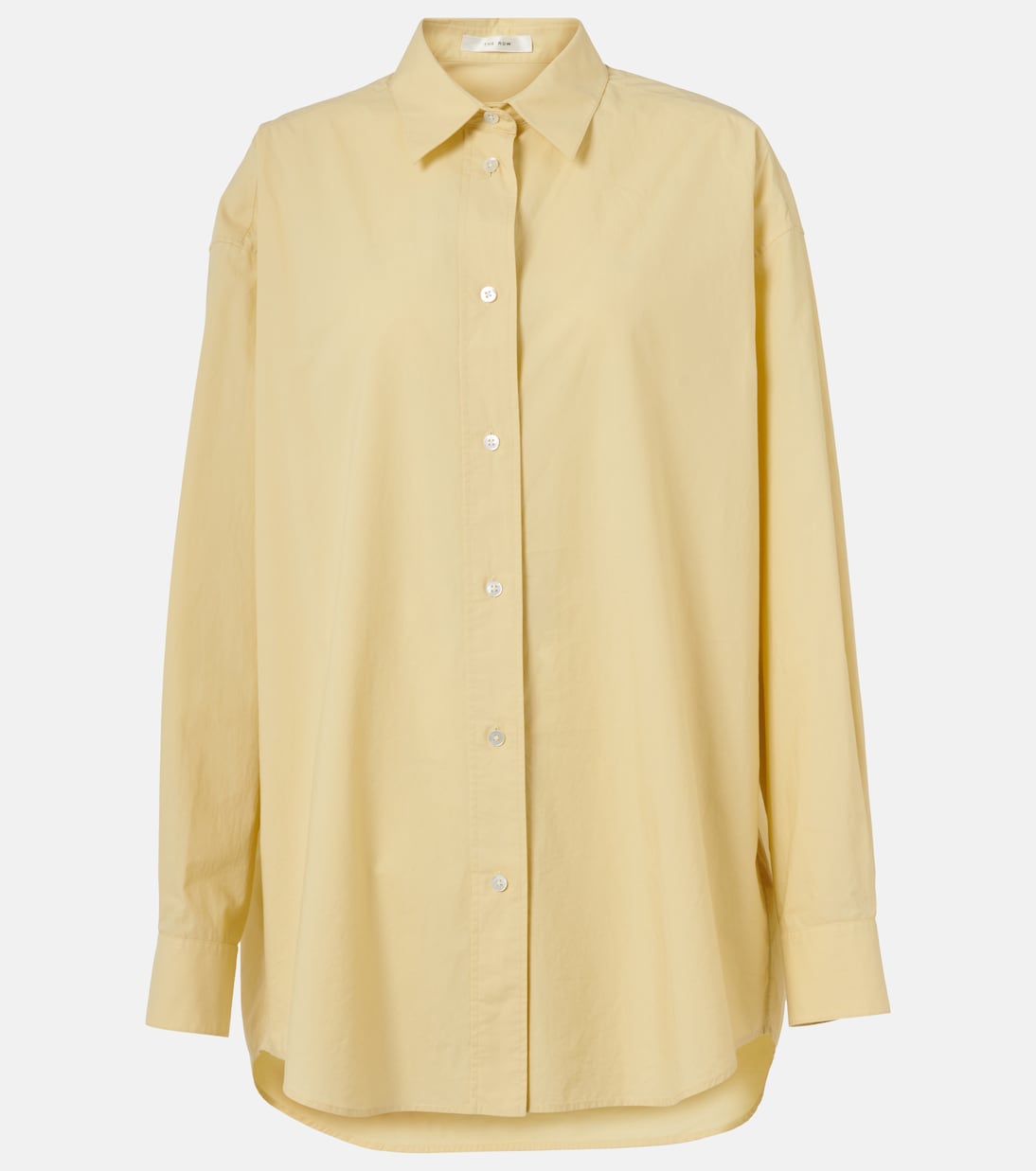 

Хлопковая рубашка Millerina The Row, Pale Yellow