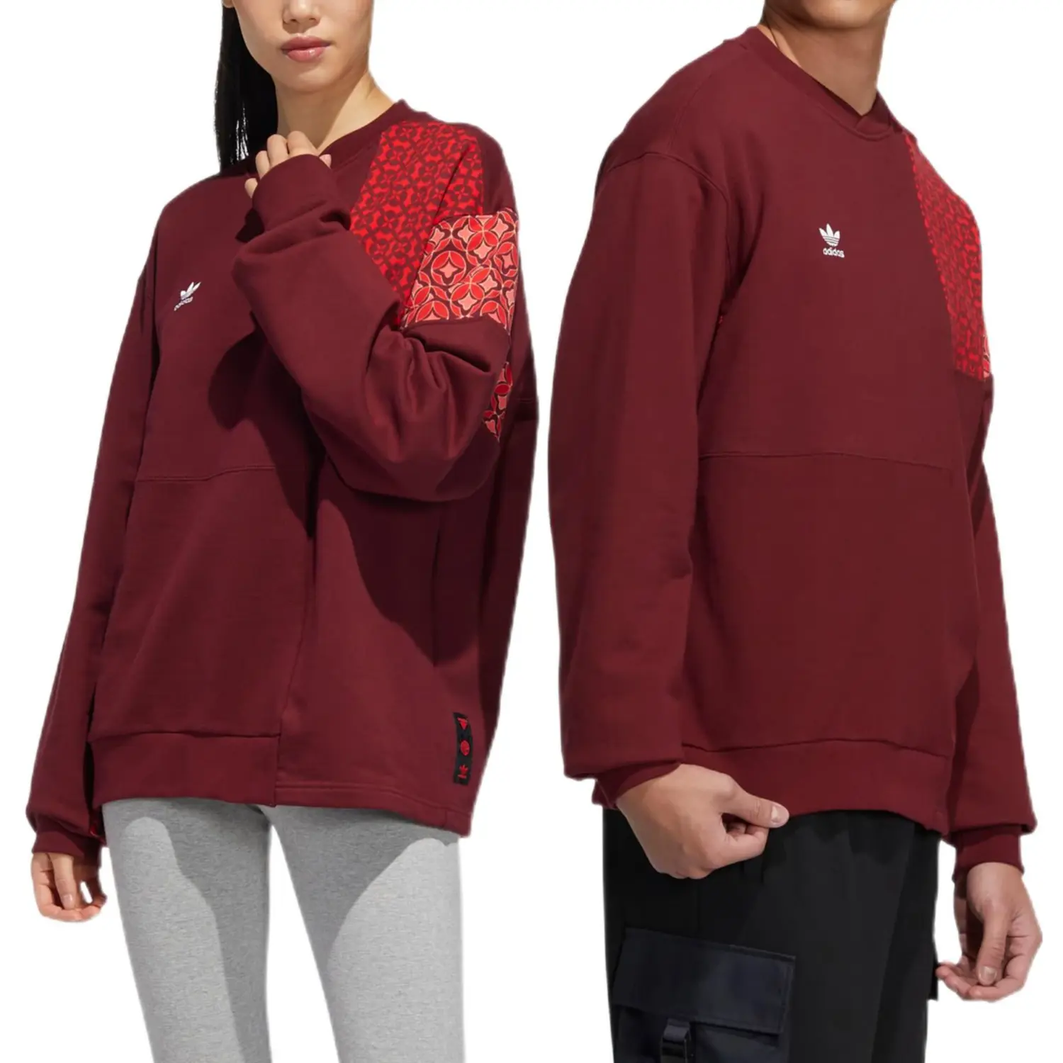 Футболка унисекс коричнево-красная Adidas Originals — фото 4