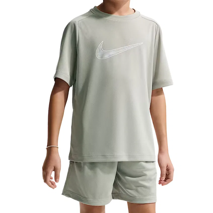 Детская спортивная футболка с круглым вырезом Nike, Fir Wood Green/White