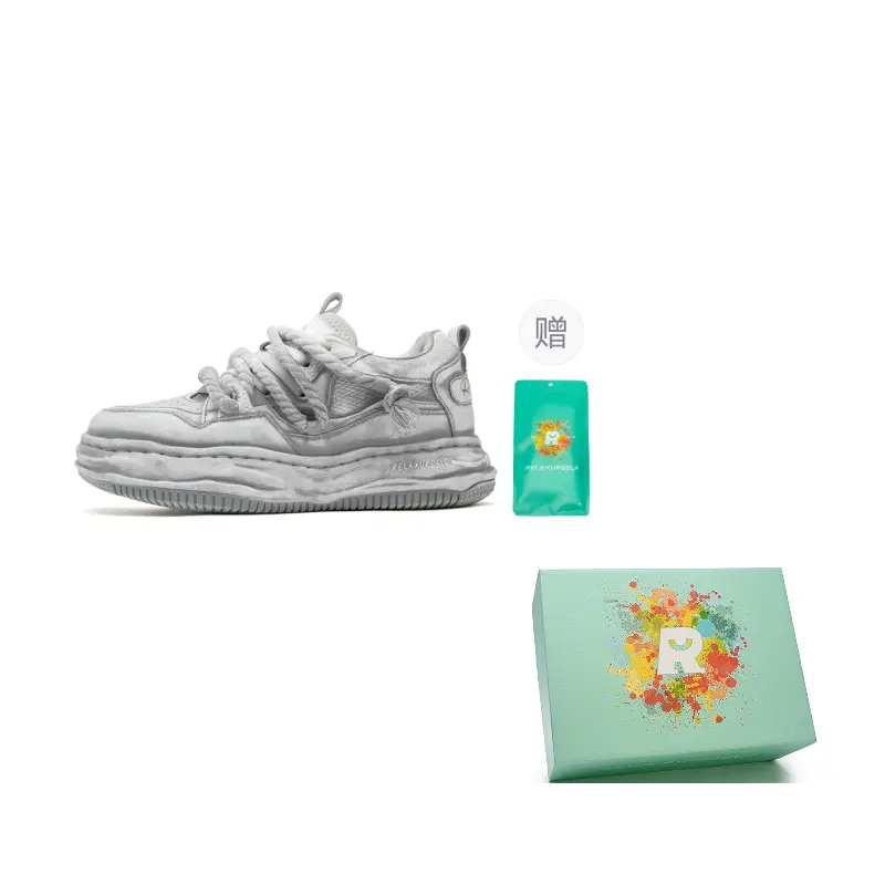 

Slip Resistant Abrasion Resistant Low top Skateboard Shoes Unisex RELAXURSELF, gradient серый (includes 1 pack of custom cotton socks)