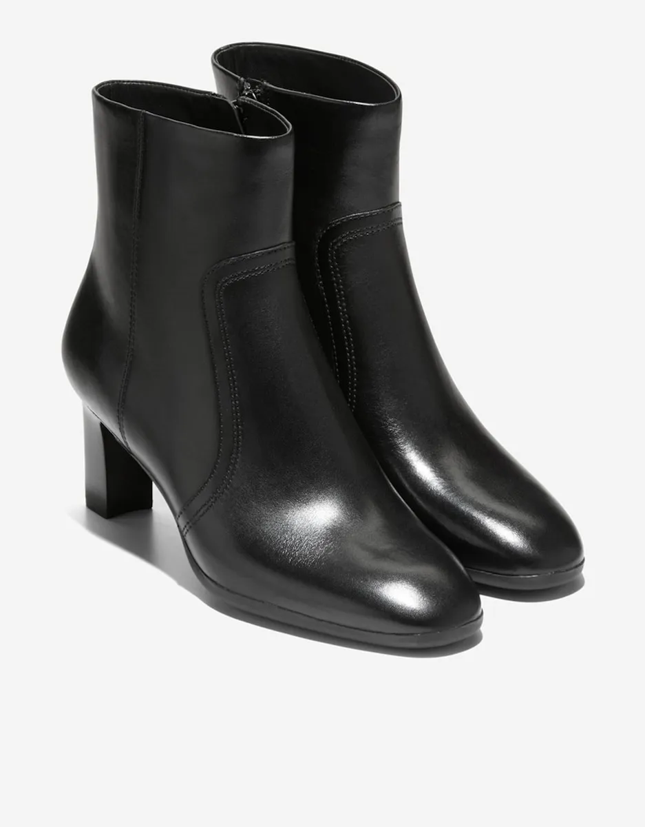 Женские кожаные ботильоны на каблуке с молнией Cole Haan, черный — фото 4