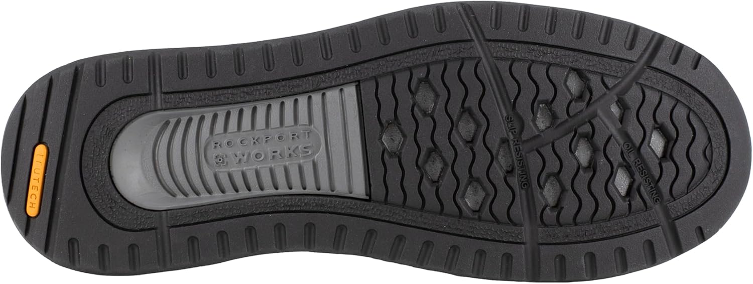 Мужские слипоны для работы Rockport Rk2151 Langdon с композитным носком, модель Sd10, Брин, Charcoal — фото 3