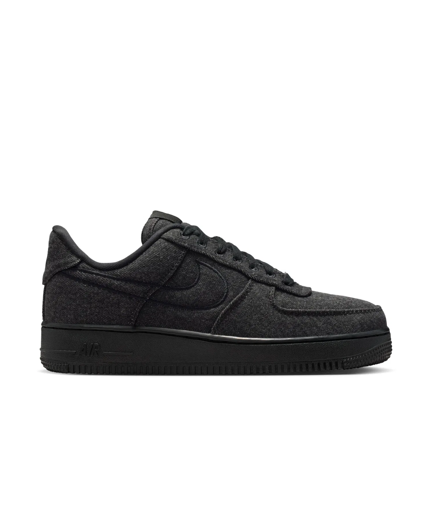 Унисекс кроссовки Air Force 1 '07 LV8 из натуральной кожи NIKE чёрные — фото 2