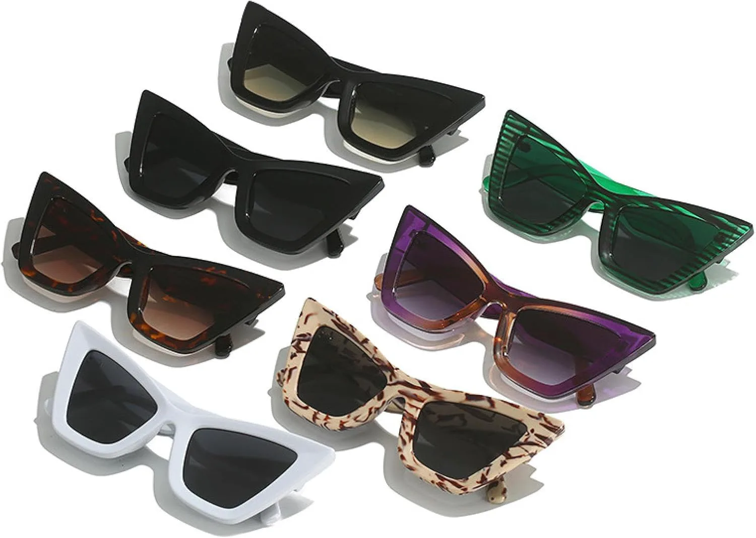 

Модные большие солнцезащитные очки «кошачий глаз» для женщин, винтажные, с градиентным покрытием, защита от УФ-излучения UV400 для мужчин HHZZYVY, Purple Tea Gray