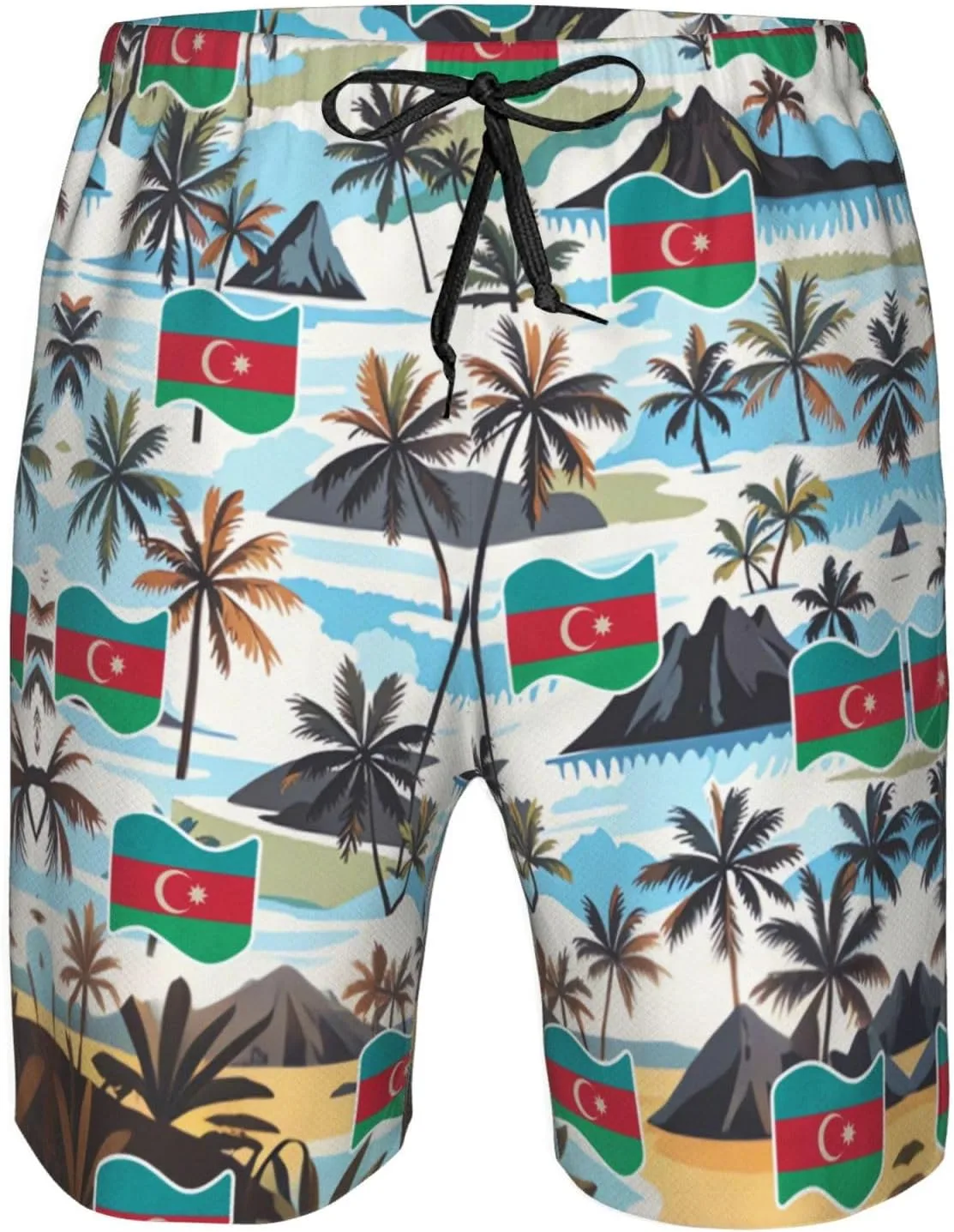 Мужские плавки с изображением багамского флага Багамских островов Generic, Azerbaijani Flag — фото 4