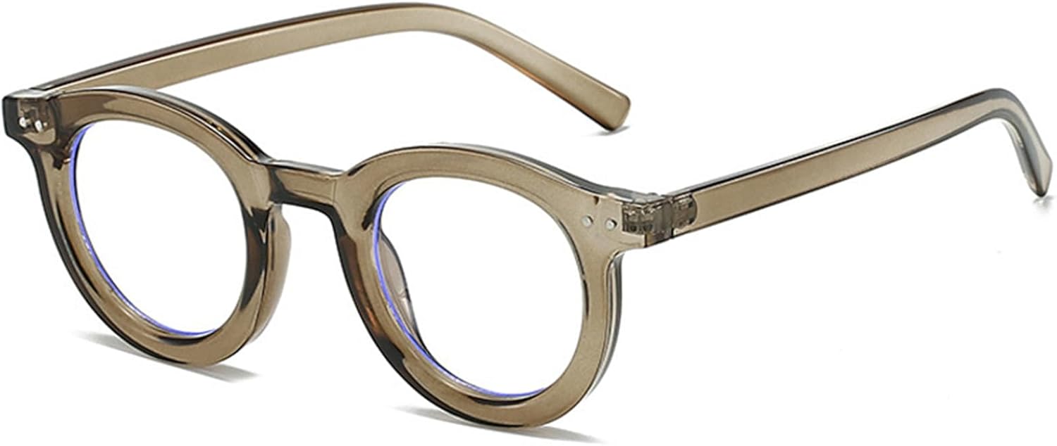 

Овальные солнцезащитные очки для женщин и мужчин - прозрачные линзы оранжевого градиента - защита от УФ-излучения UV400 - дизайн оправы в стиле панк с заклепками DSVIGF, Gray Clear