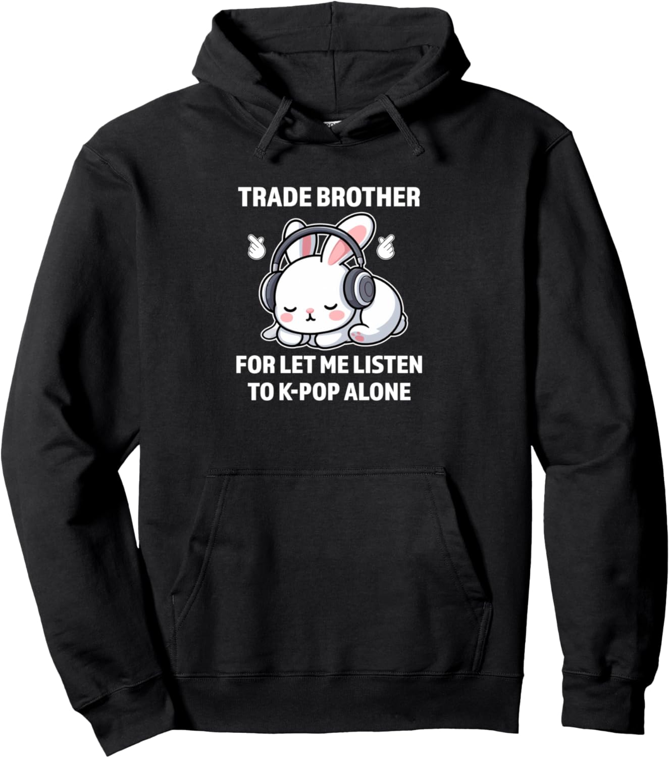 

Толстовка, Обменяйте Brother на корейскую толстовку Let Me Listen Me Listen K-Pop Alone K-Pop Merch K-Pop Merchandise Gift Idea, черный