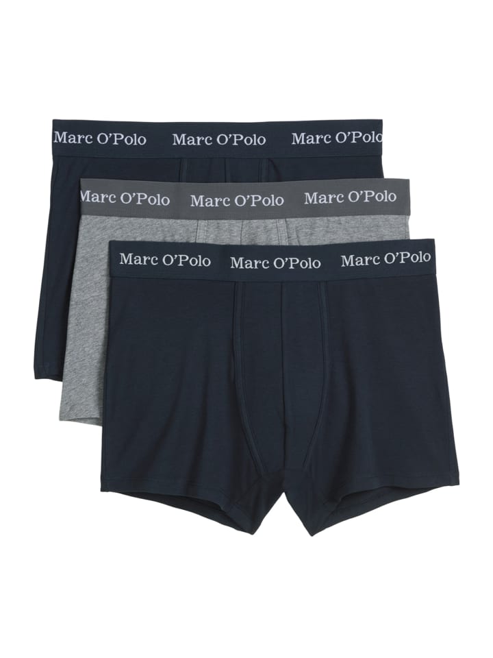 

Marc O'Polo Боксерские трусы Boxer Essentials в темно-синем/скандинавском сером меланже