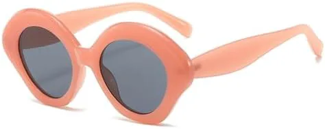 

Модные солнцезащитные очки неправильной формы для женщин, ретро-очки с градиентным переходом для мужчин, трендовые солнцезащитные очки MTZJH, Jelly Pink Gray