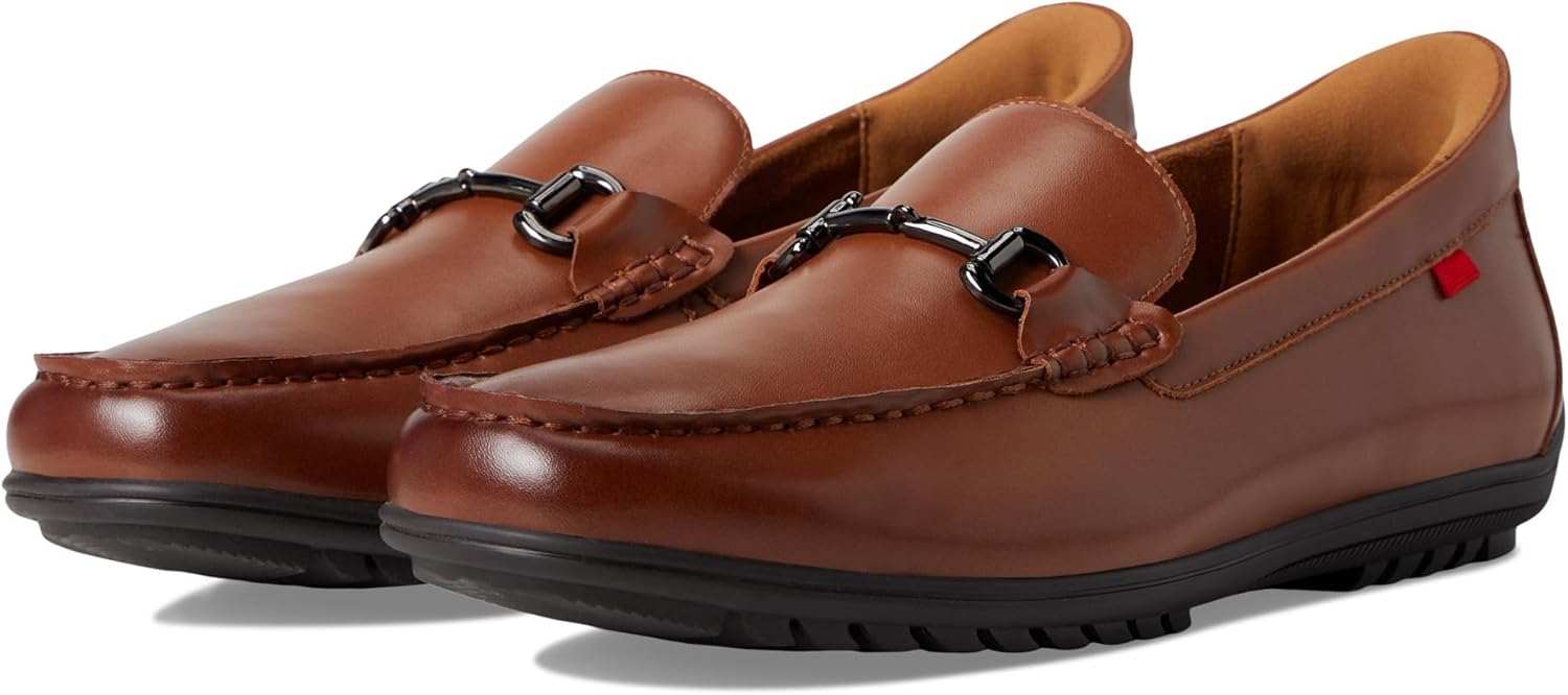 

Мужские повседневные лоферы Marc Joseph New York с пряжкой, без шнурков, Cognac Leather