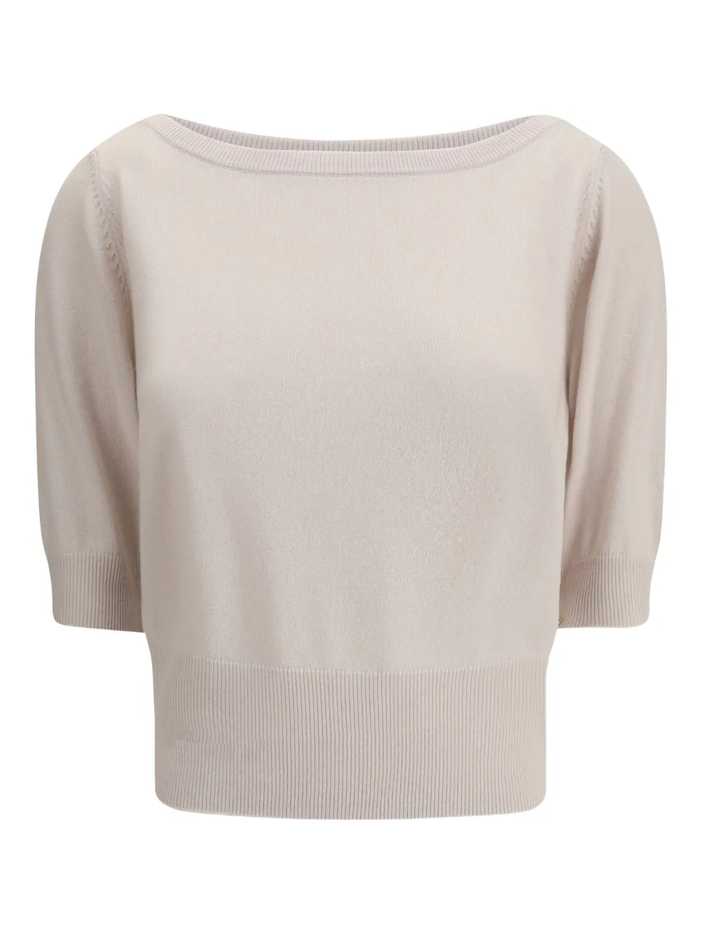 

Джемпер с объемными рукавами и вырезом-лодочкой extreme cashmere, нейтральный