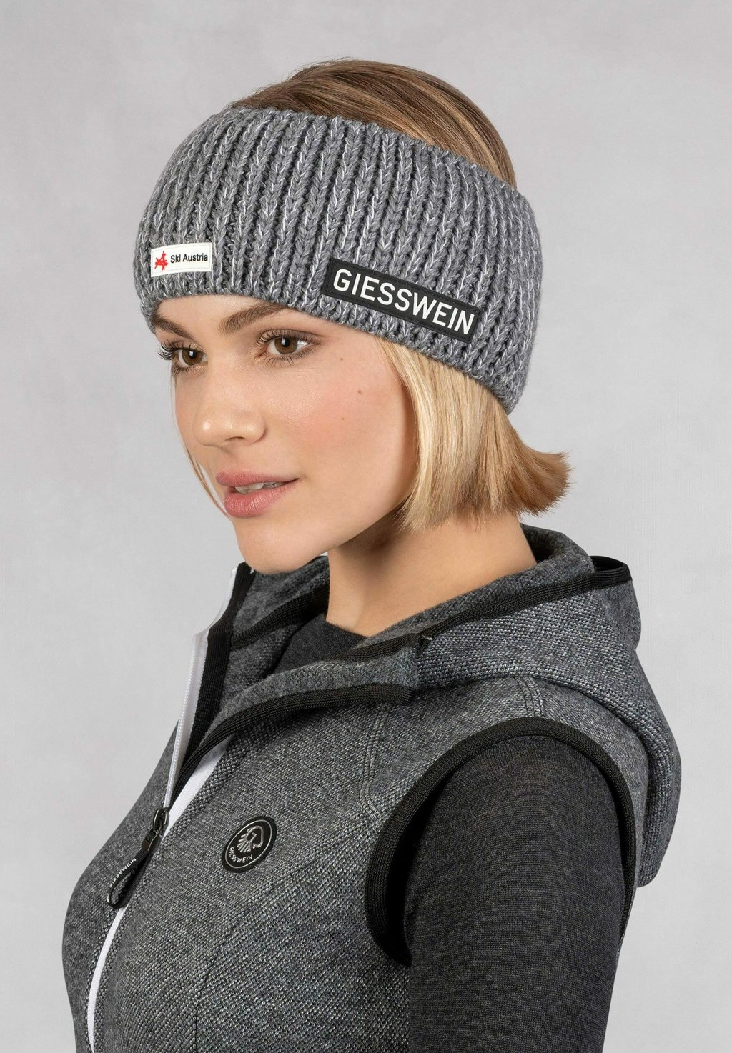 

Головной убор SKI AUSTRIA HEADBAND ENGELBERG Giesswein, серый