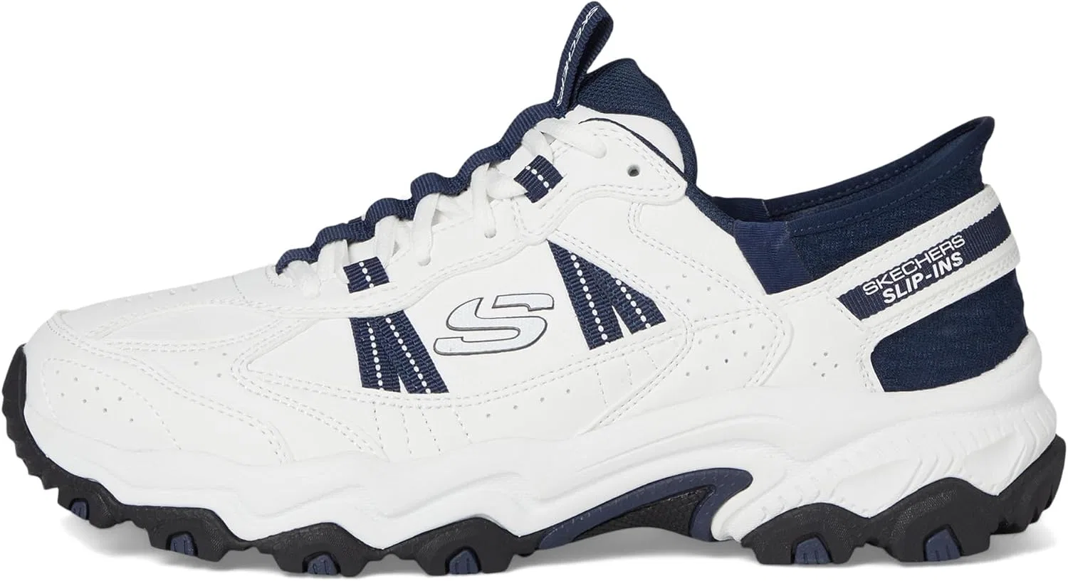 Мужские кроссовки Skechers Stamina at Hands Free Slip-in Trainers, White Navy — фото 4
