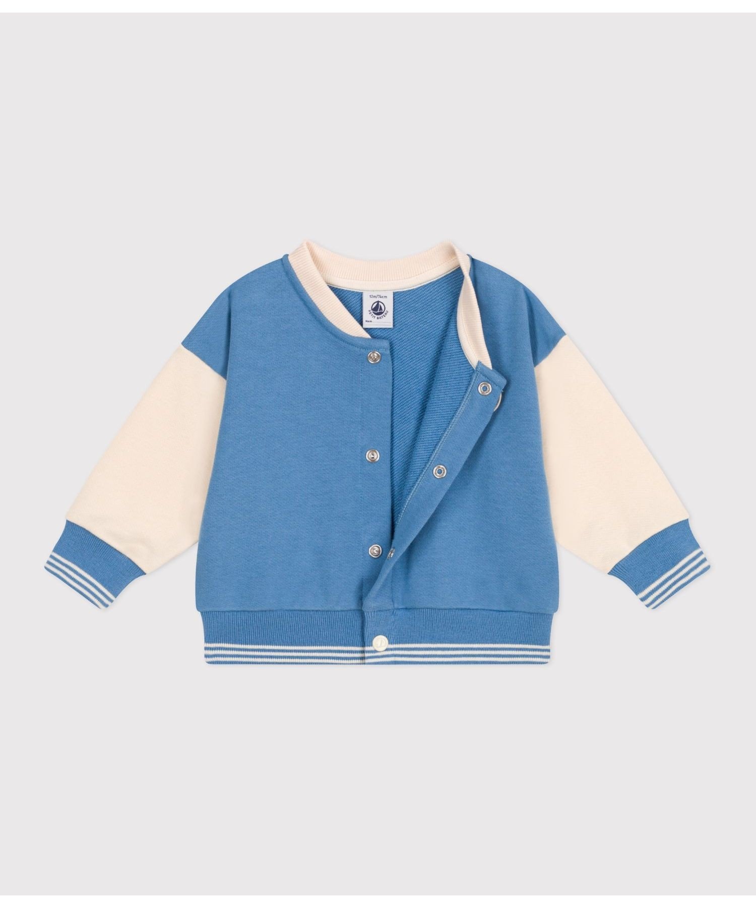Блузон Petit Bateau, Blue / Milky White — фото 4